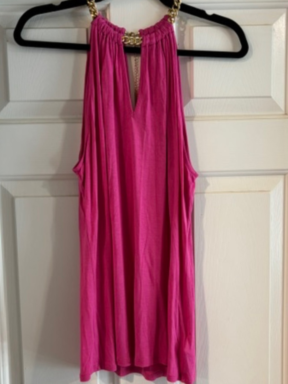 Michael Kors Hot pink Choker top- Large
